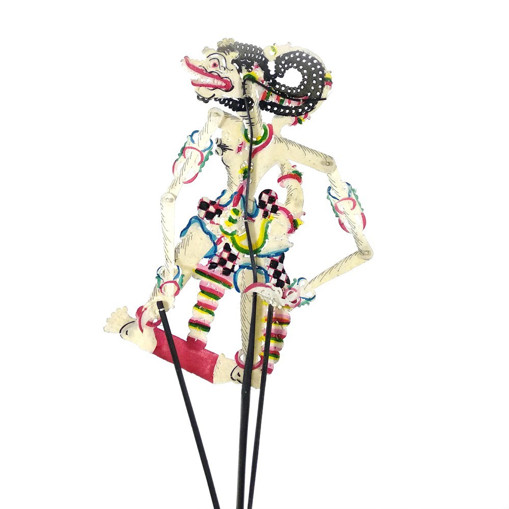 Wayang Kulit Kidangan Anoman Hanoman 30cm - Biasa Gagang Bambu