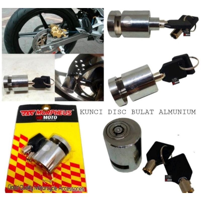 KUNCI DISK LOCK CAKRAM MOTOR/SEPEDA FULL BESI BAJA BOHANTE GEMBOK DISC BULAT PIRINGAN CAKRAM