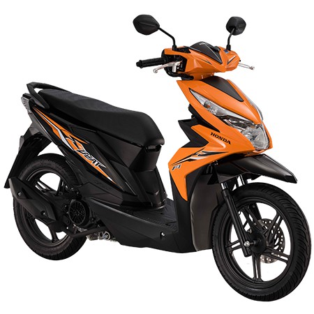 Striping Stiker Motor Honda Beat Iss Thailand 2018 Hitam Orange