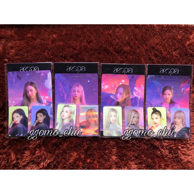 [Ready] Aespa karina winter giselle ningning Hologram Lenticular Black Mamba holo standee