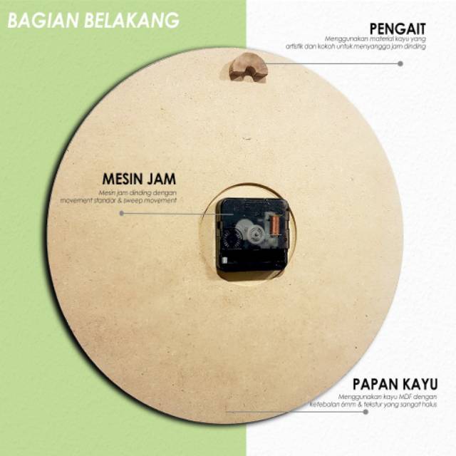 Jam kayu d30cm jam unik pajangan homedecor - kadounik jam custom