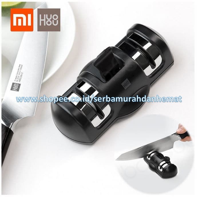 Pengasah Pisau Stainless Ceramic Diamond 2 in 1 Tahan Karat HUOHOU Knife Sharpener