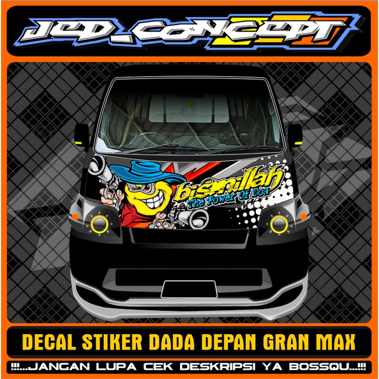 [TERBARU] DECAL STIKER DADA DEPAN GRAN MAX / STICKER DADA DEPAN GRAN MAX BISMILLAH