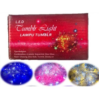 RSB COD Lampu  tumblr  10  Meter  50 LED Kotak Packingan BOX 