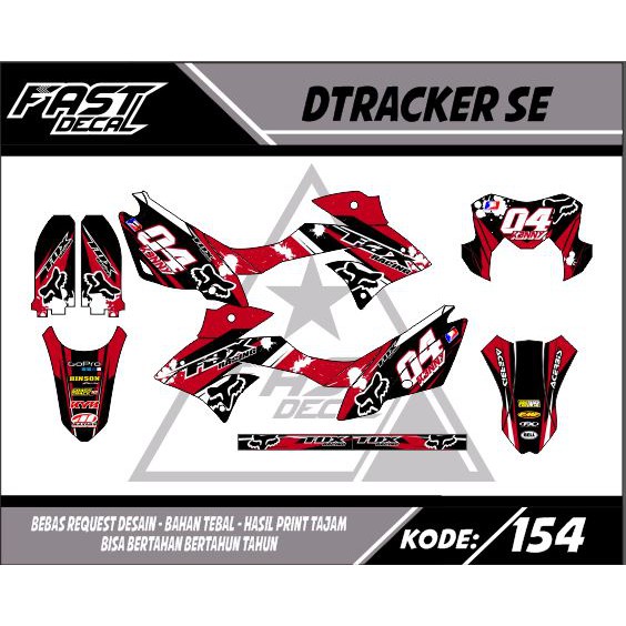 Decal kawasaki dtracker SE_red