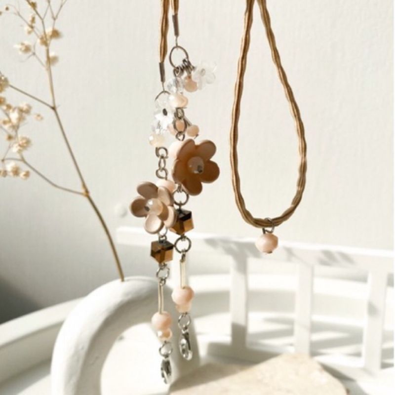 Strap Masker Bunga Klopak Tali Elastis Ulir Pengait Masker Setrapmasker Mask Kalung Hijab 2in1 Lucu 