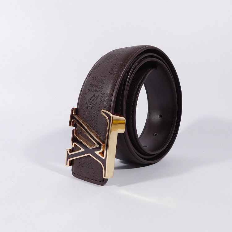 GESPER IKAT PINGGANG PRIA IMPORT - LOUIS VUITTON LV13 GOLD BROWN