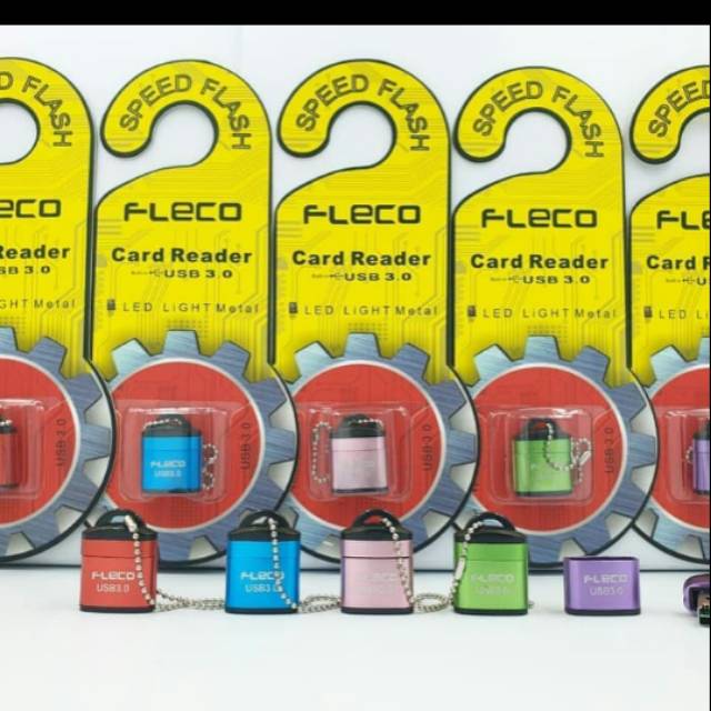 Card Reader Fleco METAL USB 3.0 Speed Flash Card Rider Fleco Micro Mini Metal Plus Gantungan