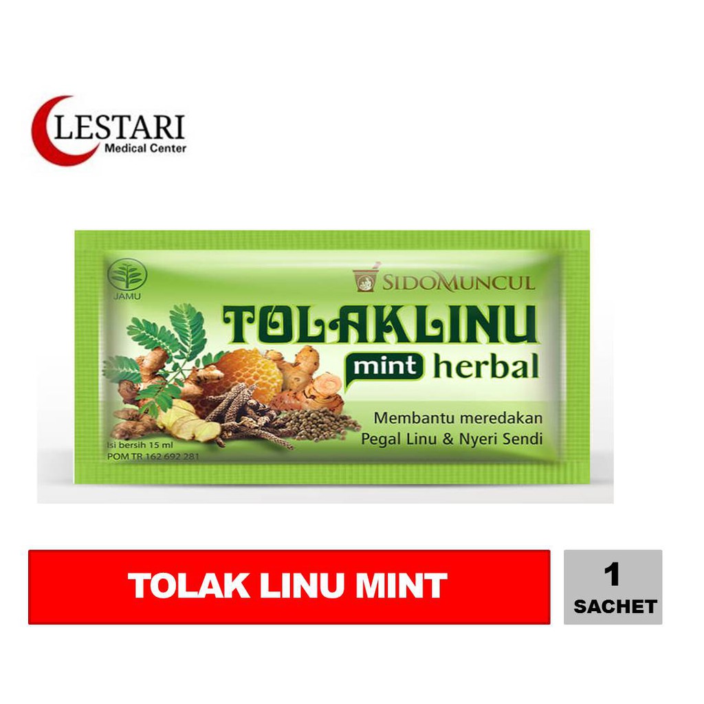 

Tolak Linu Herbal Mint Per Sachet Sirup Herbal - hijau