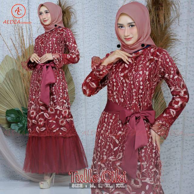 Set tulle gamis ciki