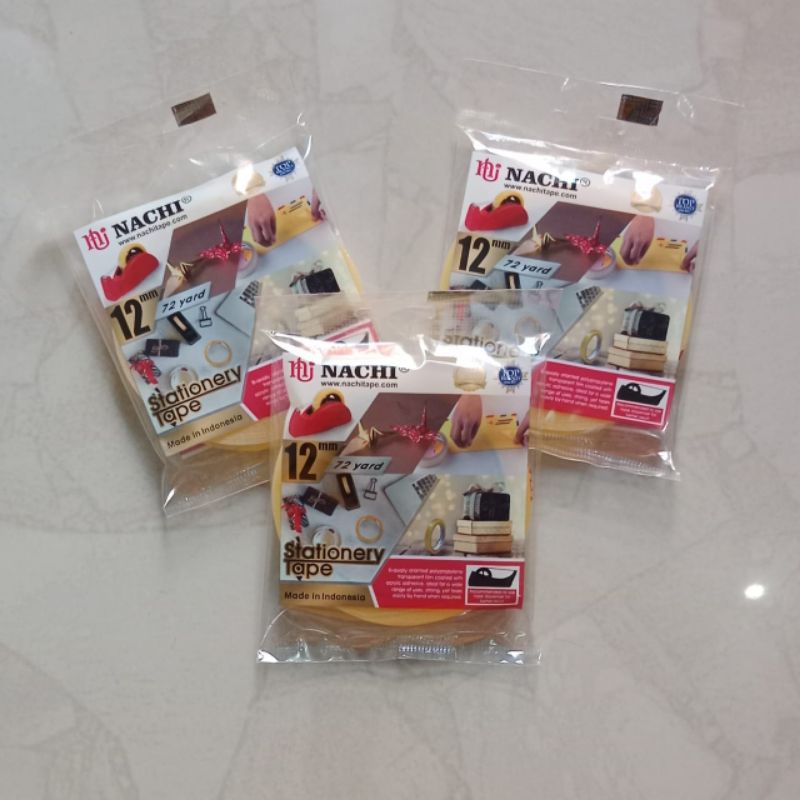 

ISOLASI STATIONERY TAPE NACHI 12mm