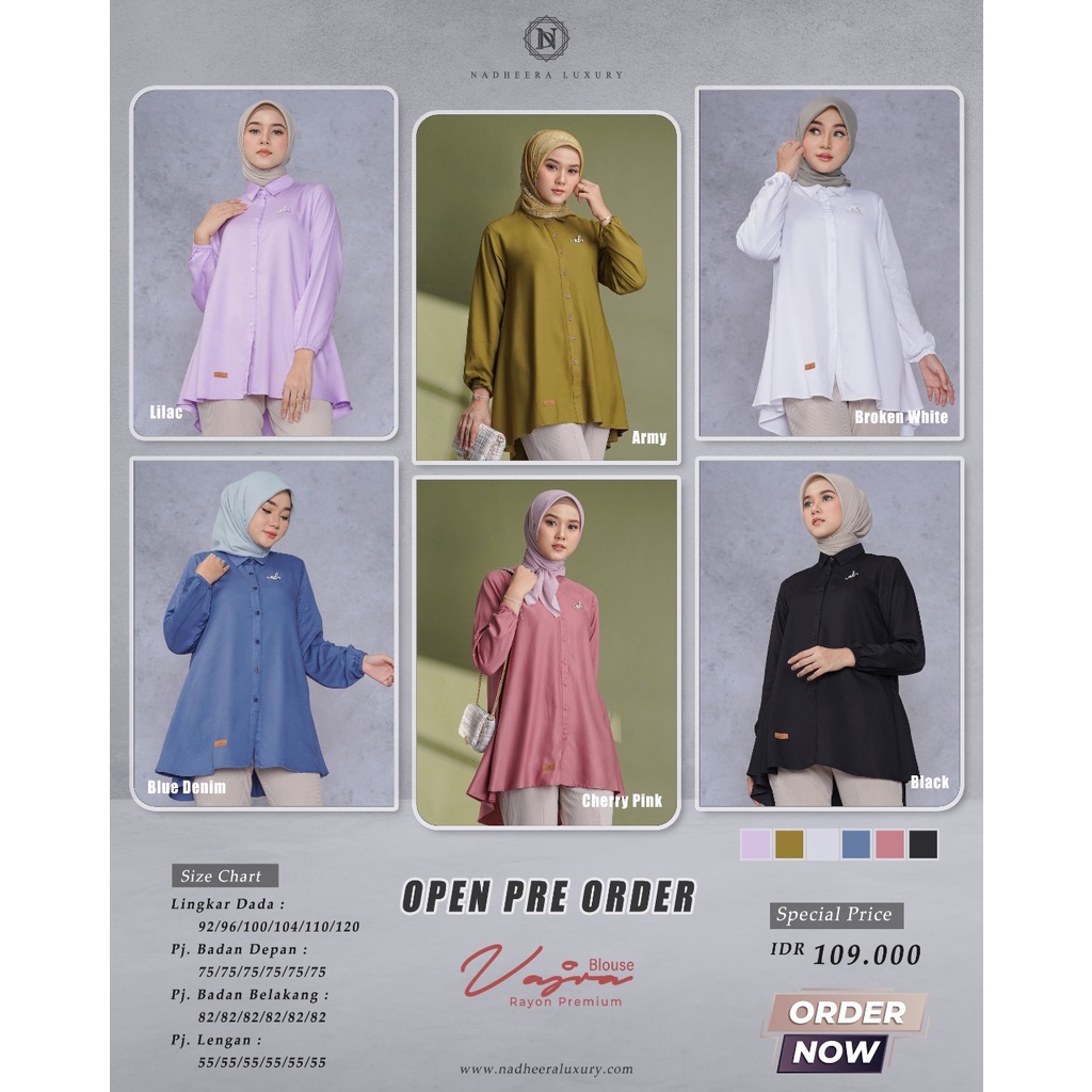 VAJRA BLOUSE by Nadheera kemeja  atasan wanita