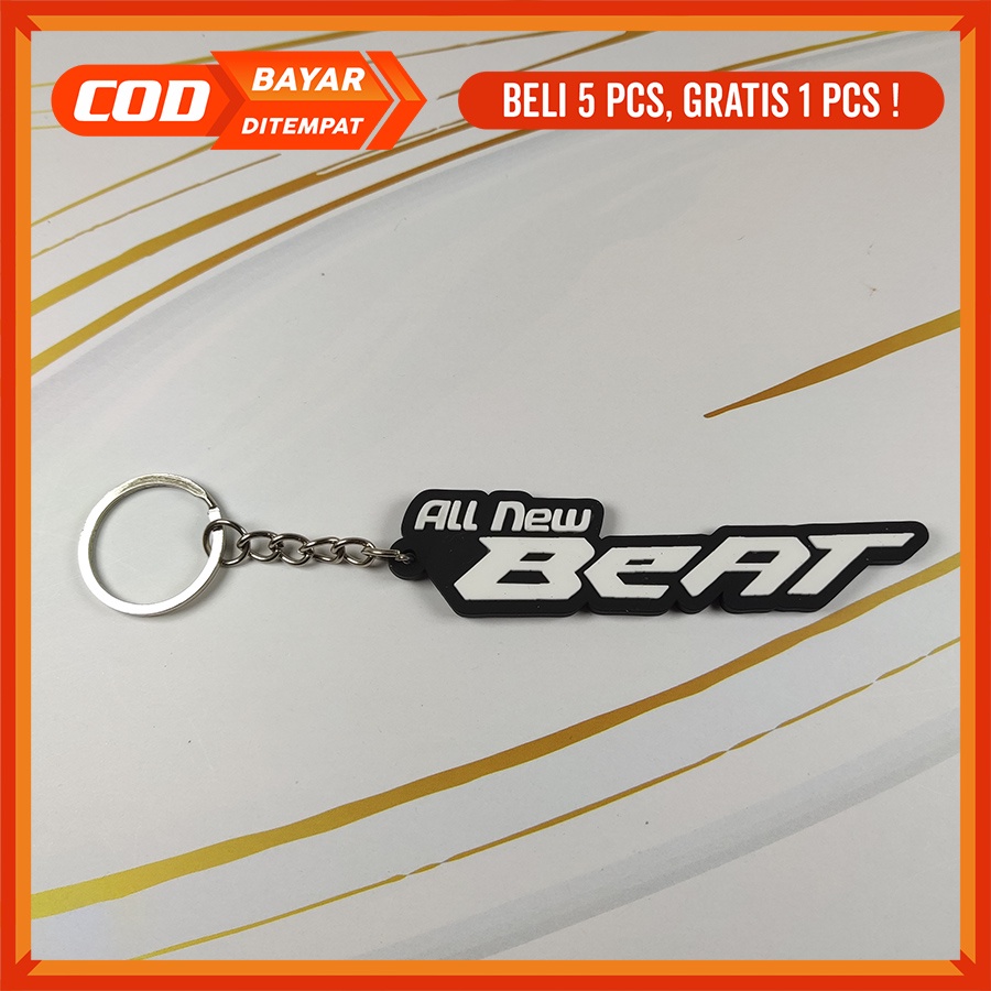 [BAYAR DITEMPAT] Gantungan Kunci karet Unik Motif All New Beat | Rubber keychain Honda Beat | bandul Kunci Premium-4