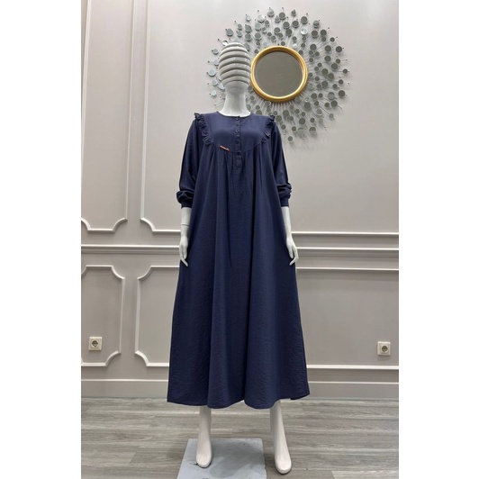 Salvina Dress Rimple dada Katun Crinkle