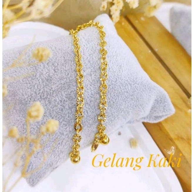 Gelang Kaki Titanium asli panjang 25 cm anti Karat selamanya