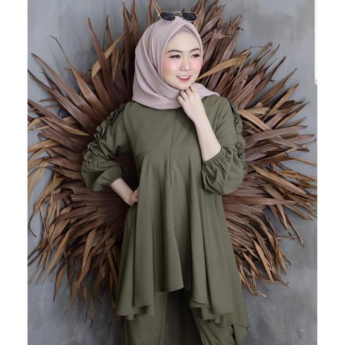 Best Seller Folia Fg 139 Latte Busana Muslim Perempuan Gamis Wanita Dewasa Remaja Murah Te VR166 Sa