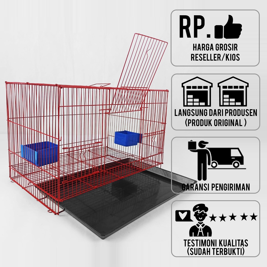 SEMPATI GROSIR SANGKAR KANDANG BURUNG MEDIUM SEMPATI ISI 10 PCS SIZE M KANDANG BURUNG LOVEBIRD PARKIT KENARI UMBARAN KANDANG KUCING ANJING KELINCI SUGAR GLIDER HAMSTER-1