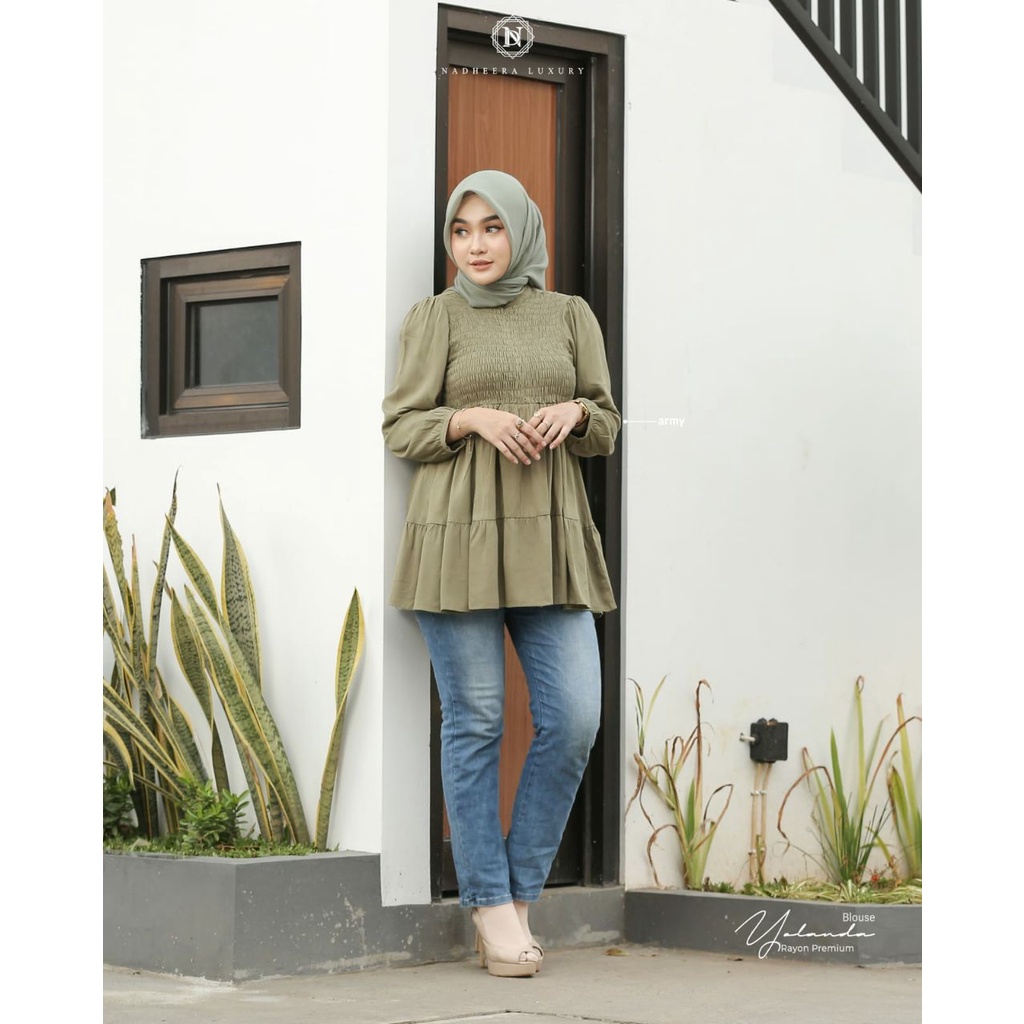 BAJU ATASAN YOLANDA BLOUSE BY NADHEERA LUXURY