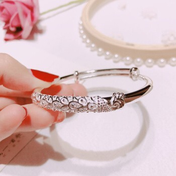 925 perak sterling gelang riak air gelang fashion perhiasan wanitagelang sayap merak perempuan mendorong tarik gelang fashion jewellery/bracelet female peacock wings push pull bracelet fashion jewellery