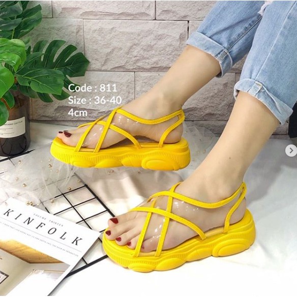 Wedges wanita E811 import realpict