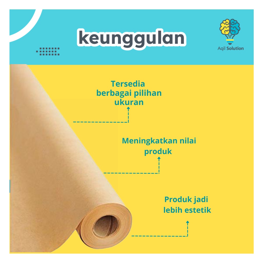 (20 lbr) wrapping paper coklat/ Kertas Kraft Craft/ samsom coklat 80gsm/ Kertas Packing/ Kertas kado Vintage