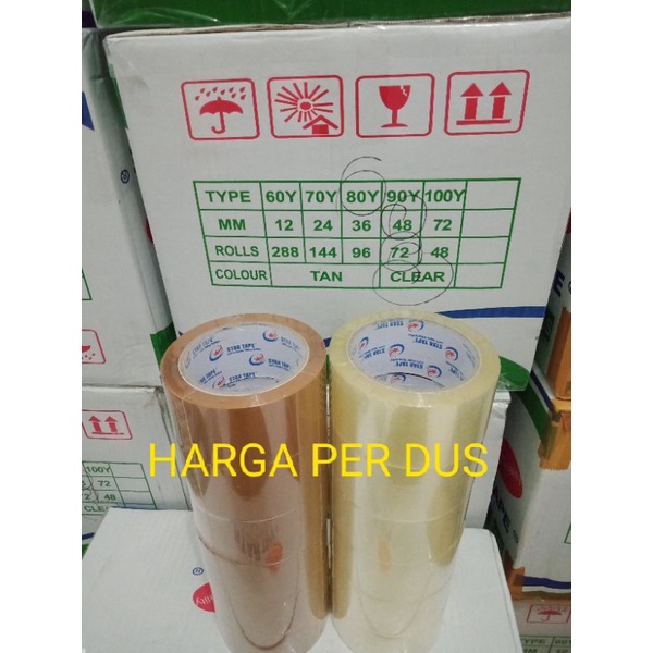 

lakban star tape 48 mm x 80 yard-1 dus