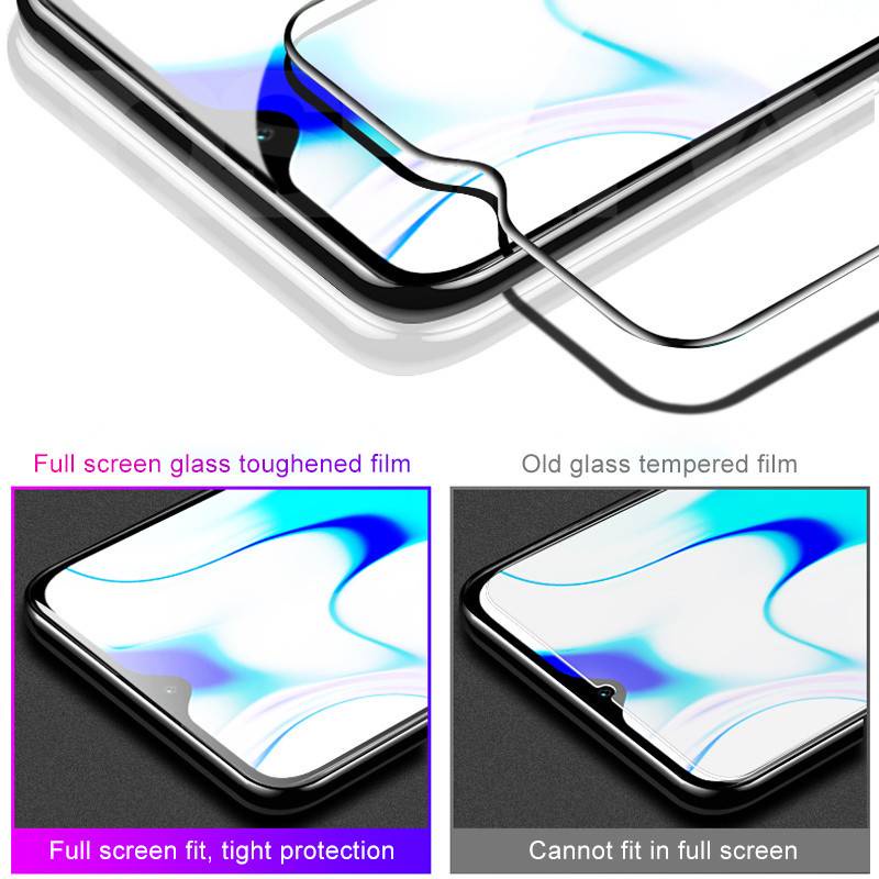 9D Full Screen Protective Glass on the Redmi 9 9A 9C 8 8A 7 7A 10X For Xiaomi Redmi Note 8 8T 7 9 9S Pro Max Tempered Glass Film