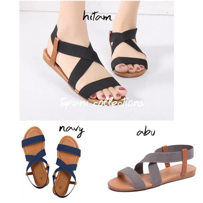 READY SEPATU SANDAL WANITA KARET XENA BAHAN KARET LENTUR