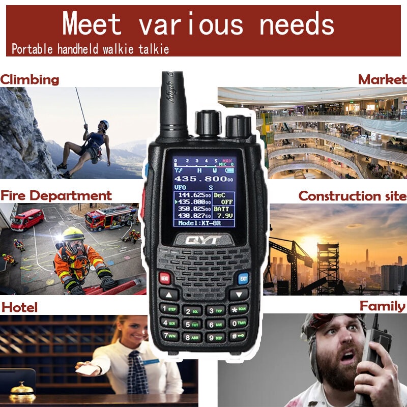 QYT KT-8R - Two-Way Radio Quad Band Radio Walkie Talkie 5W Power - Radio Panggi Dua Arah Quad Band 5W