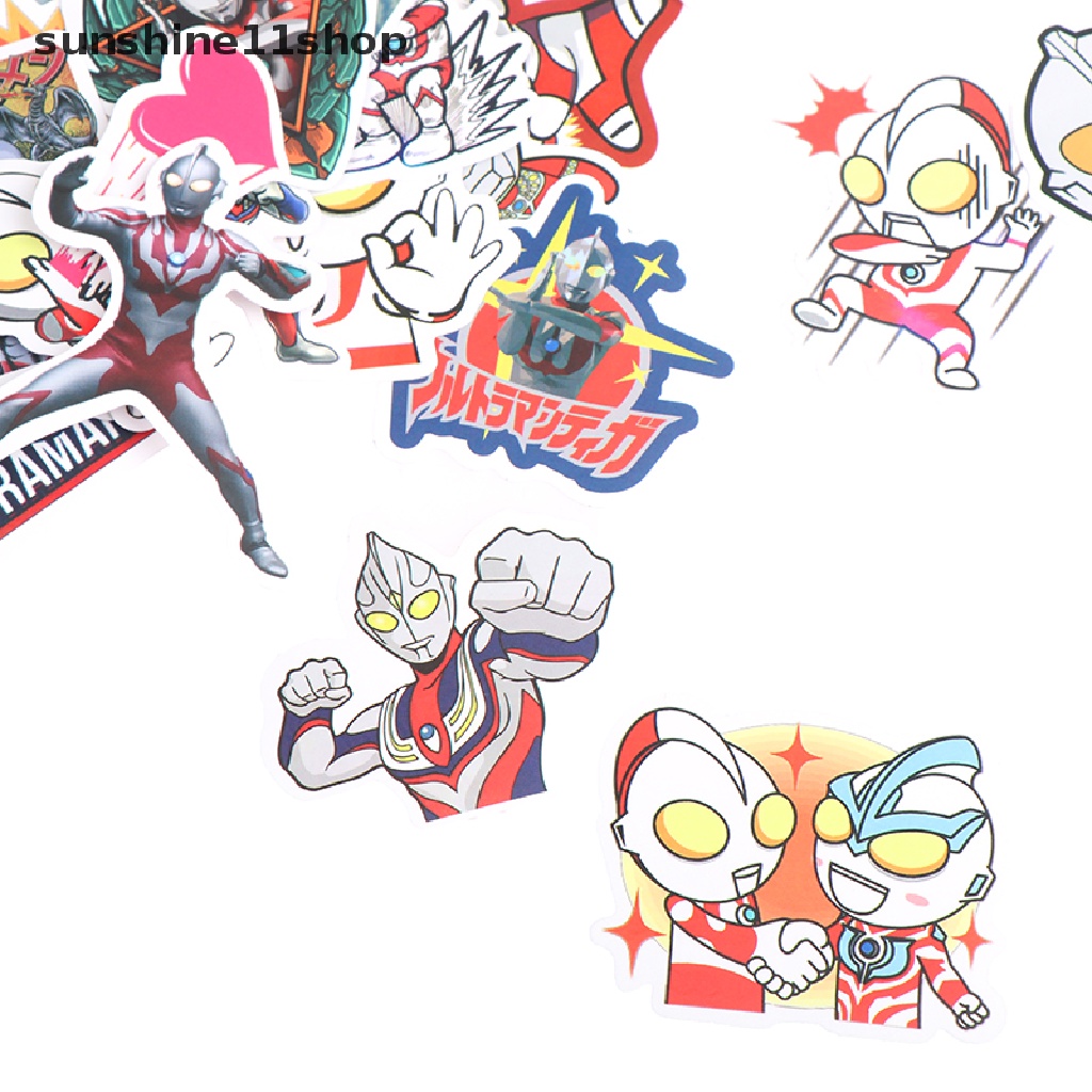 Sho 50Pcs Stiker Ultraman Hits the Monster Untuk Skateboard / Gitar / Laptop