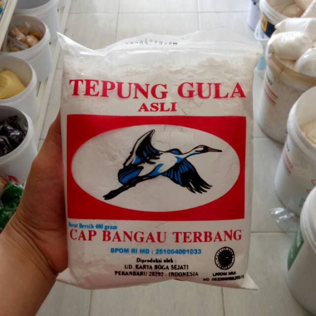 

Tepung Gula Cap Bangau Terbang 400gr