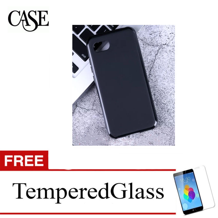 Black Soft Case for Sharp Aquos R Compact 2017 - SHV41 - 4.9 inch - Gratis Tempered Glass