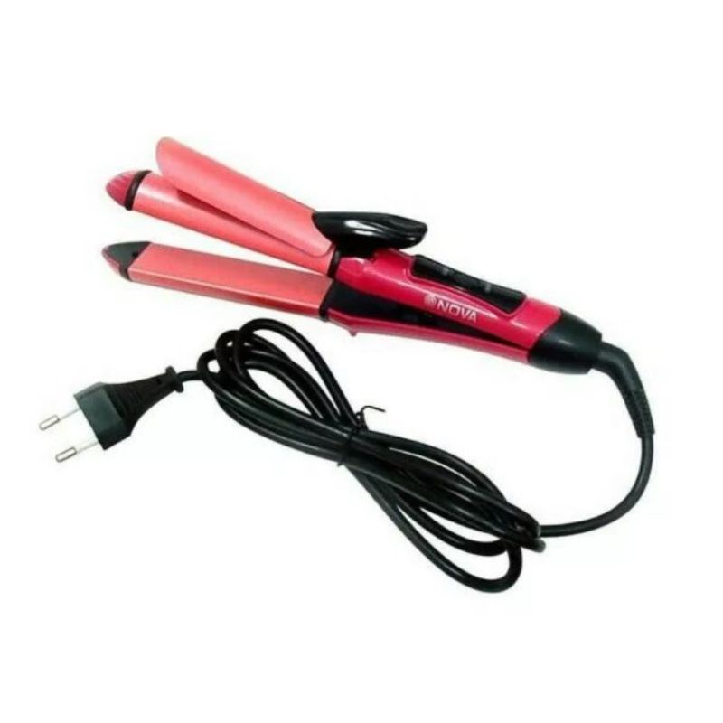 Catokan Rambut 2in1 Straight Curly / Catok Nova NHC-2009 Meluruskan &amp; Keritingin Rambut