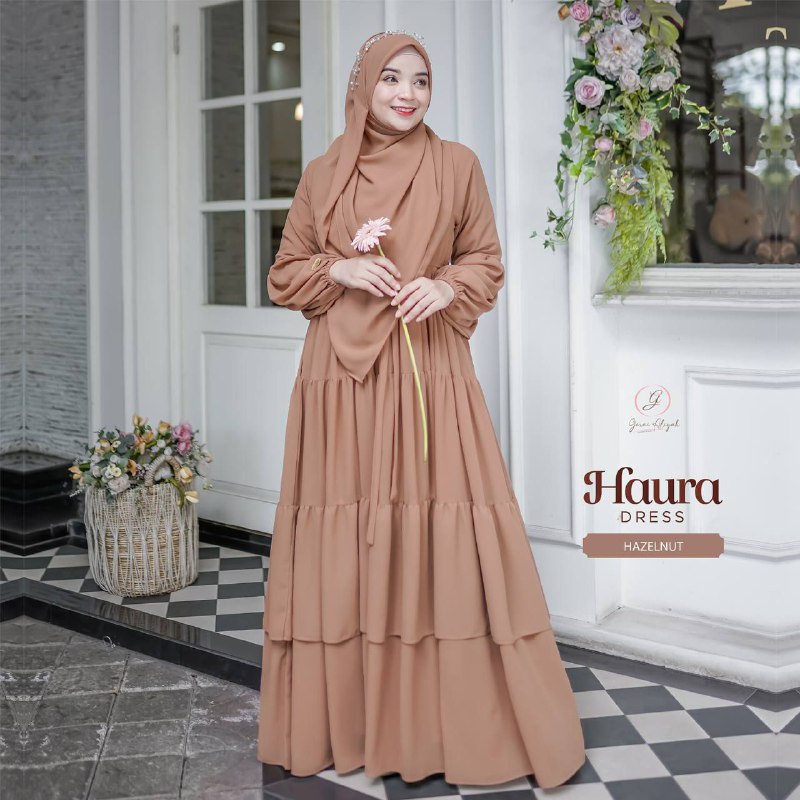 Gerai Aliyah | Haura Dress "Hazelnut"