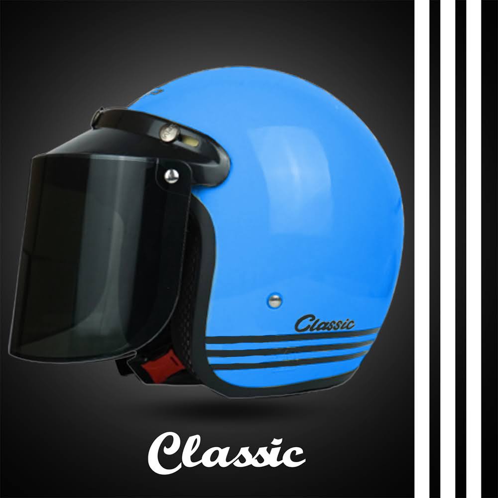 HELM BOGO CLASSIC DEWASA KACA DATAR KACA CEMBUNG SNI UNTUK PRIA DAN WANITA DEWASA COD HELM Free Packing