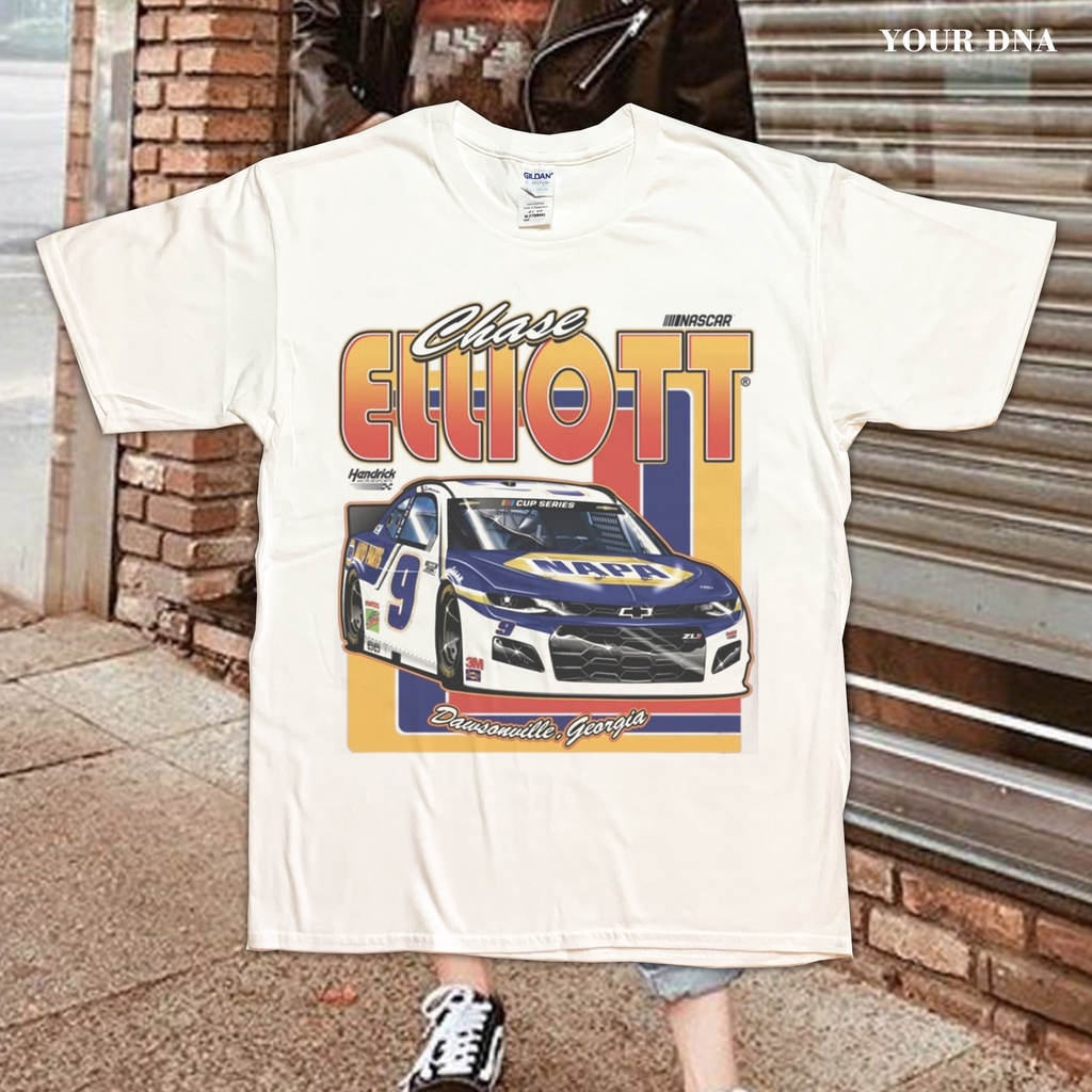 Kaos Nascar Chase Elliot Vintage Car T-shirt