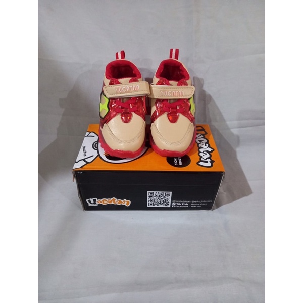 Sepatu led/nyala anak YUCATAN XXC 7809 BEIGE/RED