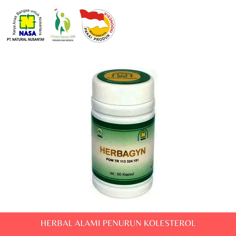Jual Produk  Herbagyn - Herbal Alami Penurun Kolesterol dan Darah Tinggi - Stockist Nasa Jakarta