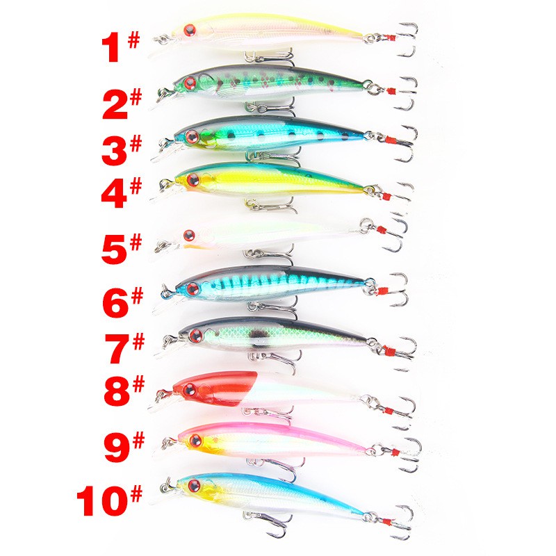 Plastic Bait Umpan Pancing Sinking Minnow Kail Pancing Umpan Ikan Alat Pancing Murah CrankSet Umpan Pancing Buatan relix nusantara CrankBait 7g/9cm Umpan Mancing Umpan Mancing Alat Pancing