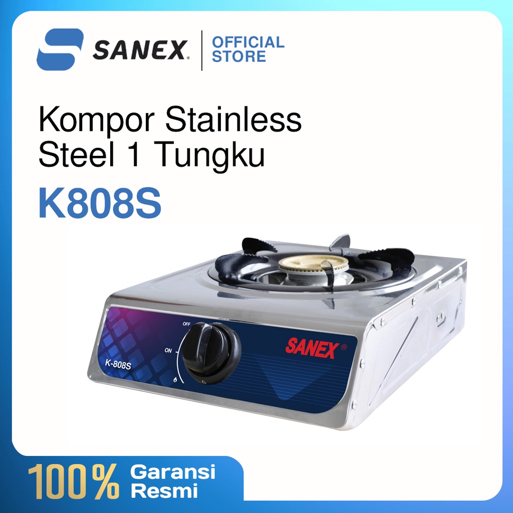 SANEX Kompor Gas Stainless Steel K-808S 1 Tungku