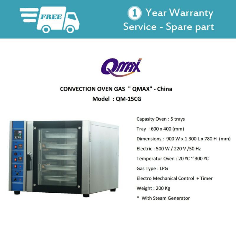 Convection Oven Gas QMax Model : QM-15 CG
