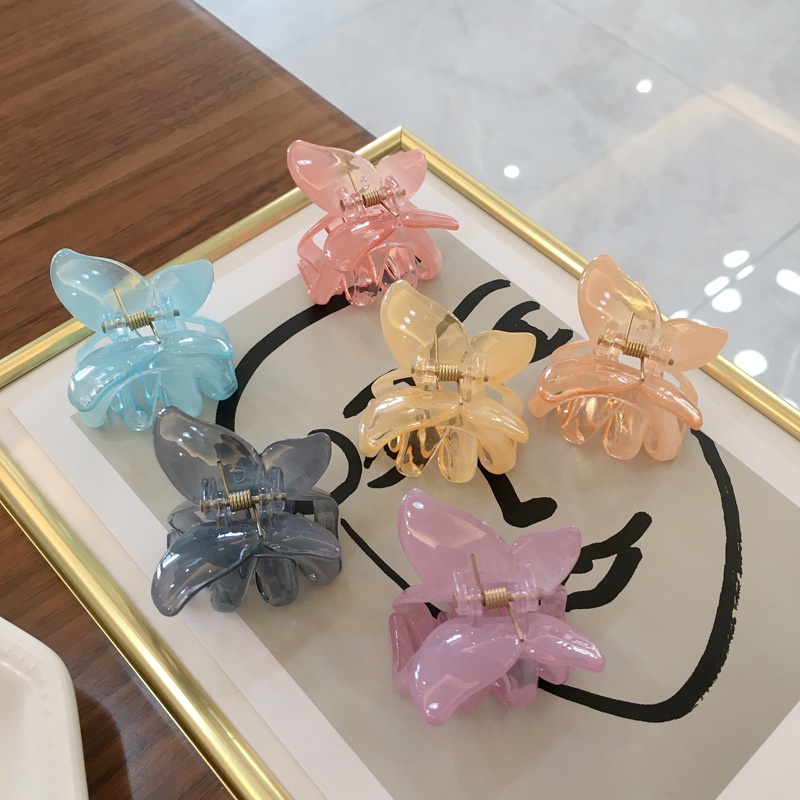 FAIRY BUTTERFLY TRANSPARAN KOREAN HAIR CLAW JAW CLIPS MINI SMALL JEPIT JEPITAN BADAI JEDAI KLIP RAMBUT KUPU-KUPU KUPU KUPU KECIL KOREA WANITA WOMEN THICK HAIR ACCESSORIES CLUTCHER CLIP ACRYLIC SOLID COLOR MEDIUM FROSTED HAIRCLIP ANAK