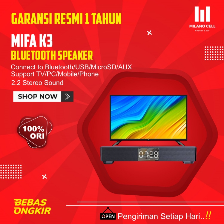Speaker Mifa K3 Soundbar Wired & Wireless Original
