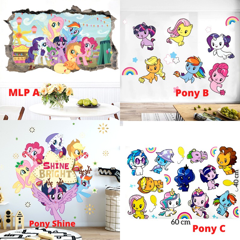 P1 WALLSTICKER WALL SETIKER STIKER STICKER DINDING MY LITTLE LITLE KUDA PONY PONI UNICORN TEMPELAN WALLPAPER WELPAPER WALPAPER HIASAN DEKORASI DECOR RUMAH RUANG KAMAR TIDUR ANAK ANAK COWOK CEWEK COWO CEWE PREMPUAN HIASAN TEMBOK ANIMAL KERETA LUCU KEKINIAN