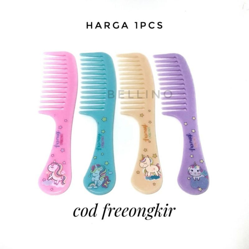 Sisir Rambut Renggang / Sisir Rambut  Wanita Karakter Anti Rontok / Sisir Gagang Karakter Lucu Murah