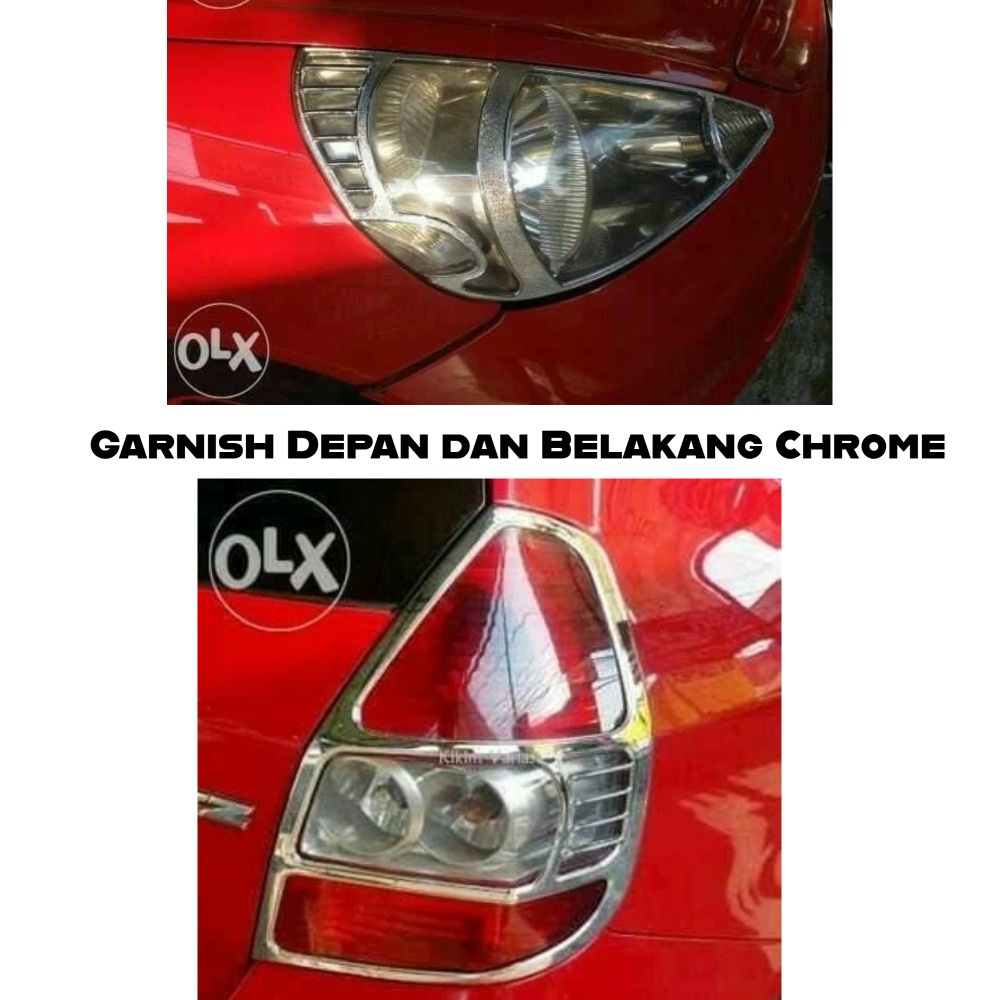 Paket Garnish  List Lampu Depan Belakang Jazz Old Lama 2004-2007 Chrome