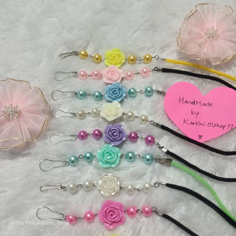 KALUNG MASKER//STRAP MASKER 2in1Mote Mawar