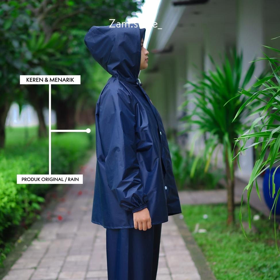 NJK.02Jl22ᴷ | Jas Hujan Raincoat Dewasa Anti Air Setelan Unisex Tebal Celana Baju Terbaik Anti Rembe