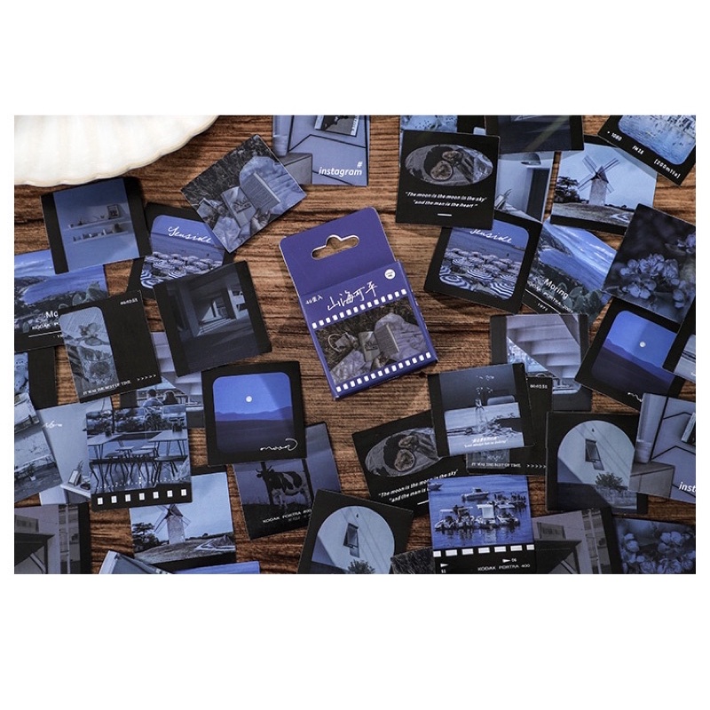 

46Pcs Sticker Aesthetic - 108 Dekorasi Planner Scrapbook WANNIAN SERIES Planner Scrapbook