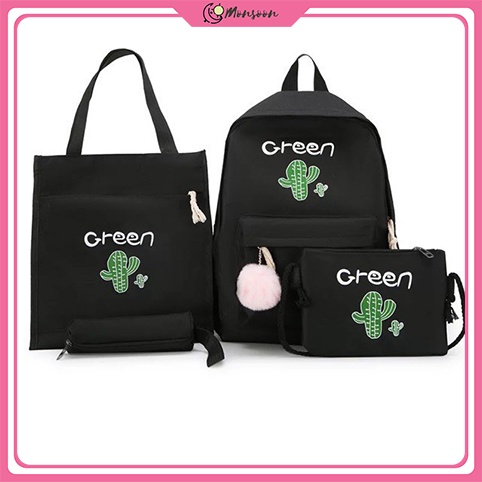 Monsoon - BACKPACK GREEN - Tas Ransel Backpack Fashion morymony